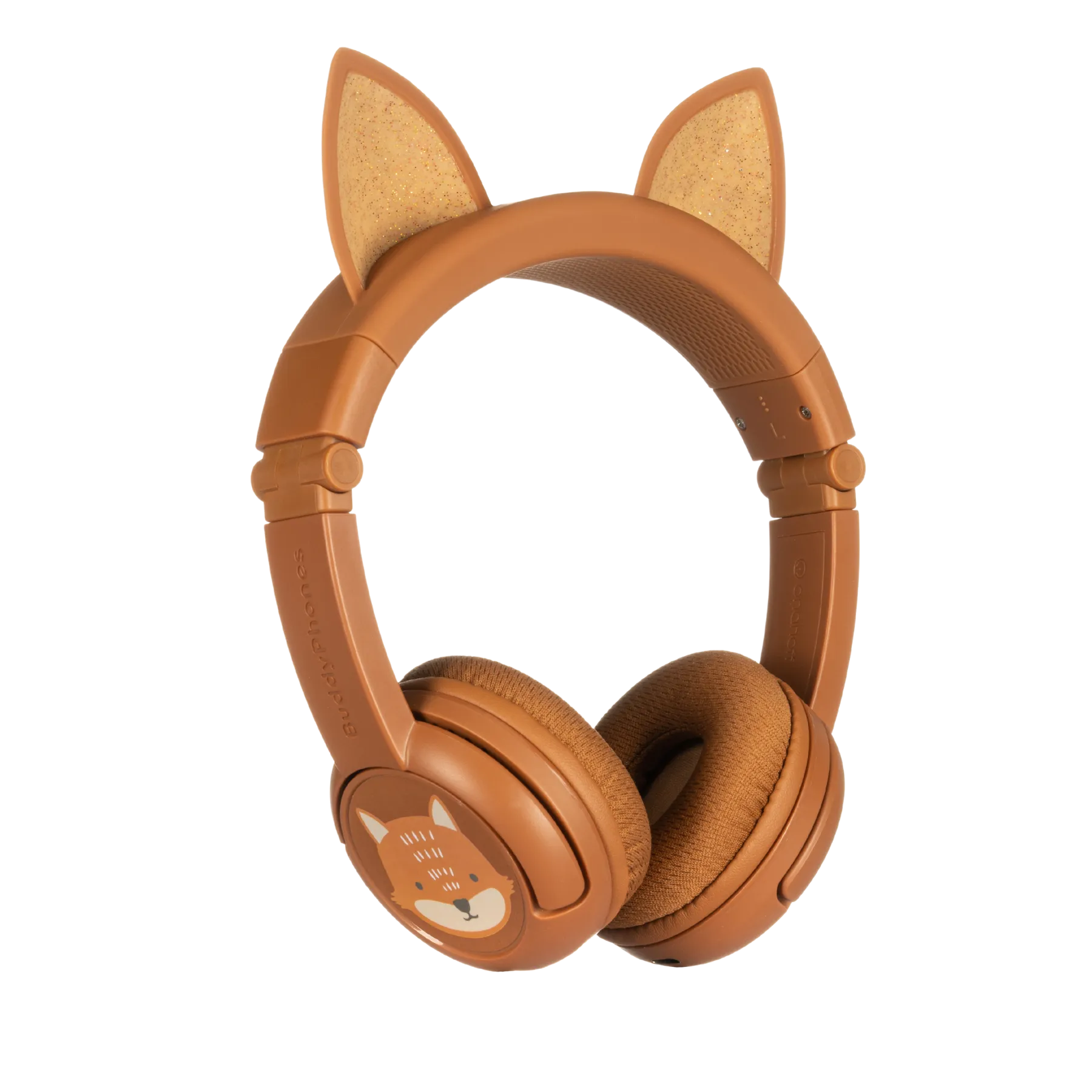BUDDYPHONES PlayEars  Bluetooth Wireless Headset - Superb Sound & Playful Animal Ears Design - Fox - Orange