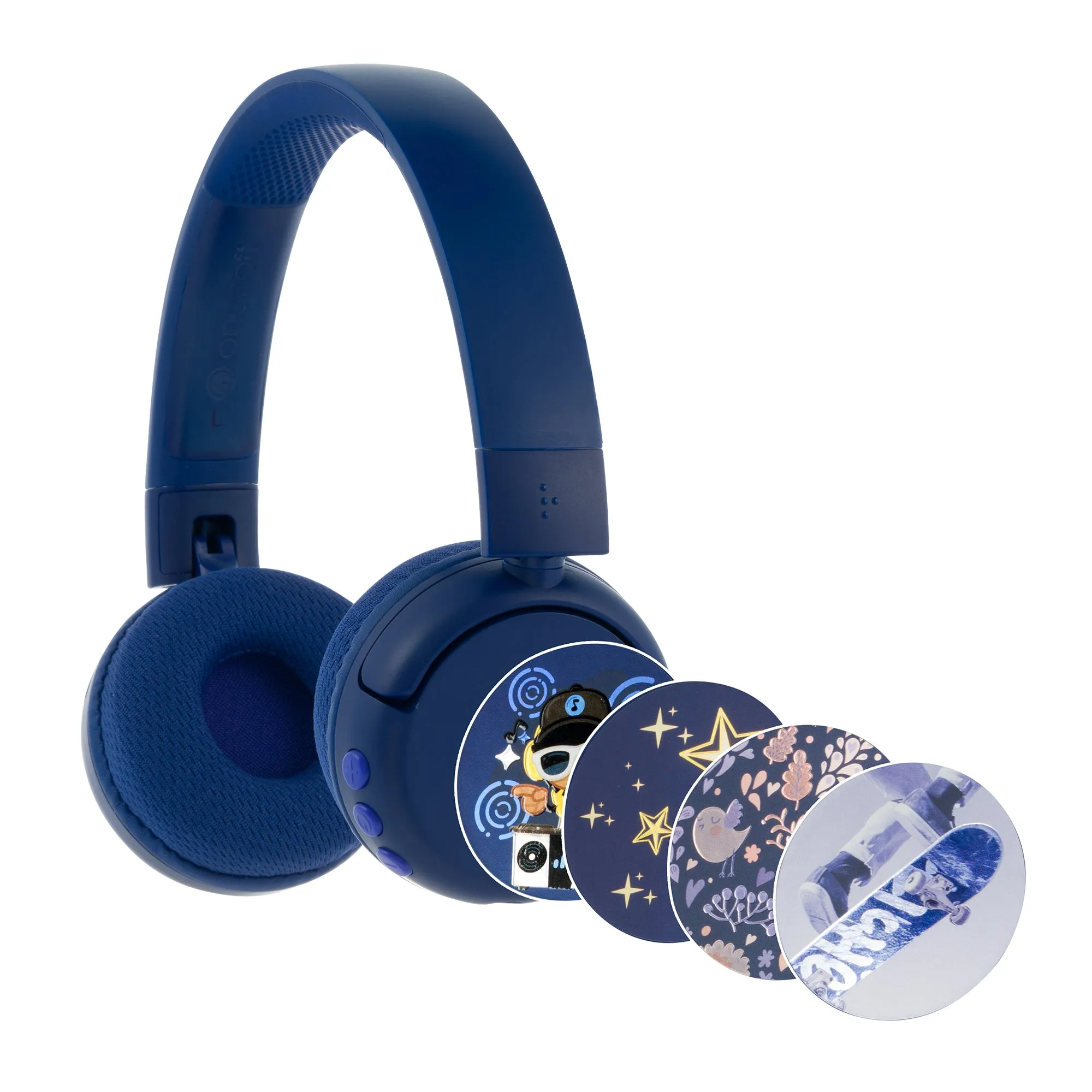 BUDDYPHONES POP Fun Bluetooth Wireless Headset - Deep Blue