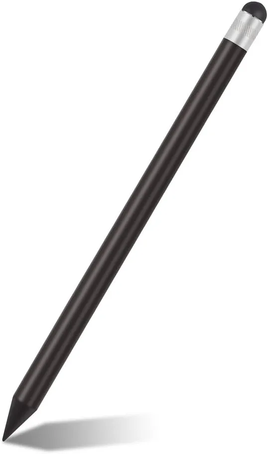 Capacitive Pen for Mobile Phones and Tablets, Universal Replacement Capacitive Pencil with Rubber Nib Support Click, Double Click, Drag, Scroll, 165 * 9 * 9mm