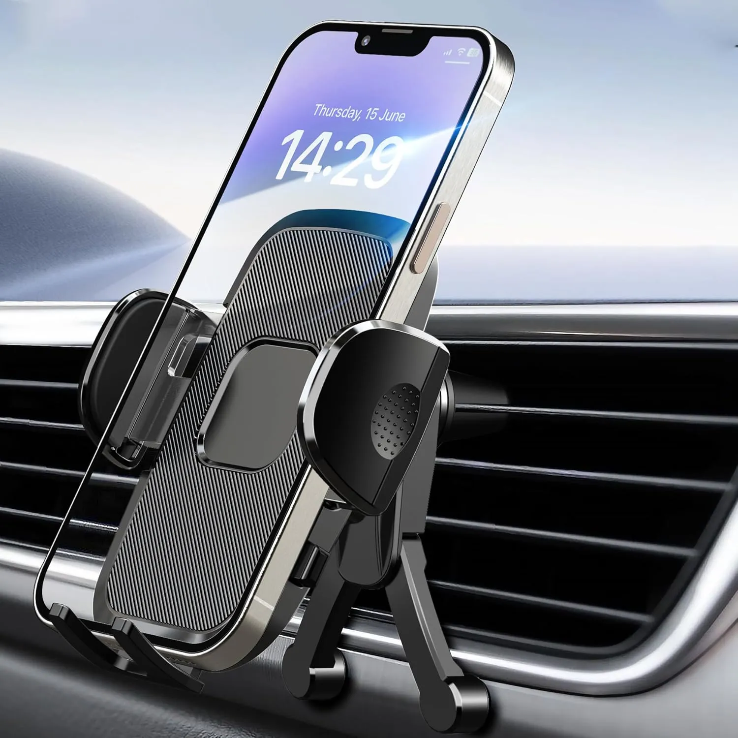 Car Phone Holder,Adjustable Air Vent Car Phone Holder Mount Compatible with iPhone 16/15/14/13, Samsung, Google,and All Smartphones, Hands-Free Auto Mobile Phone Stand