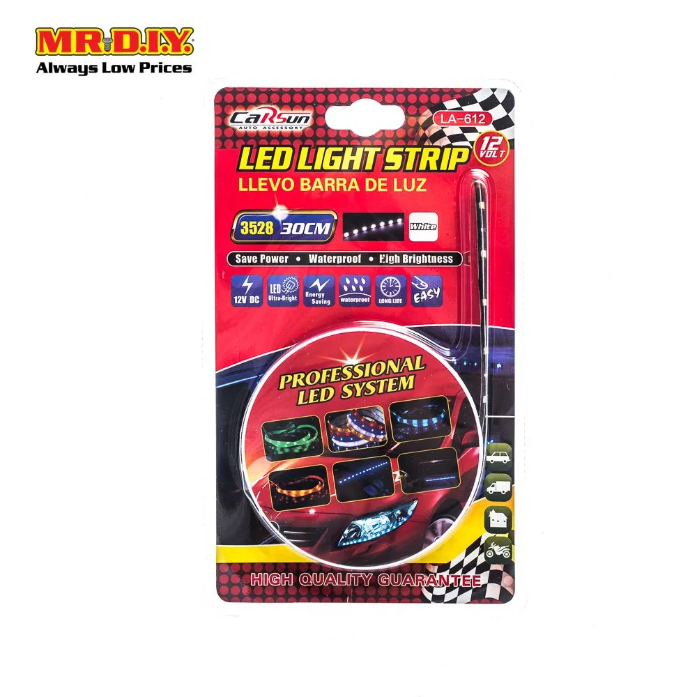 CARSUN 12V 30cm LED Light Strip (White)