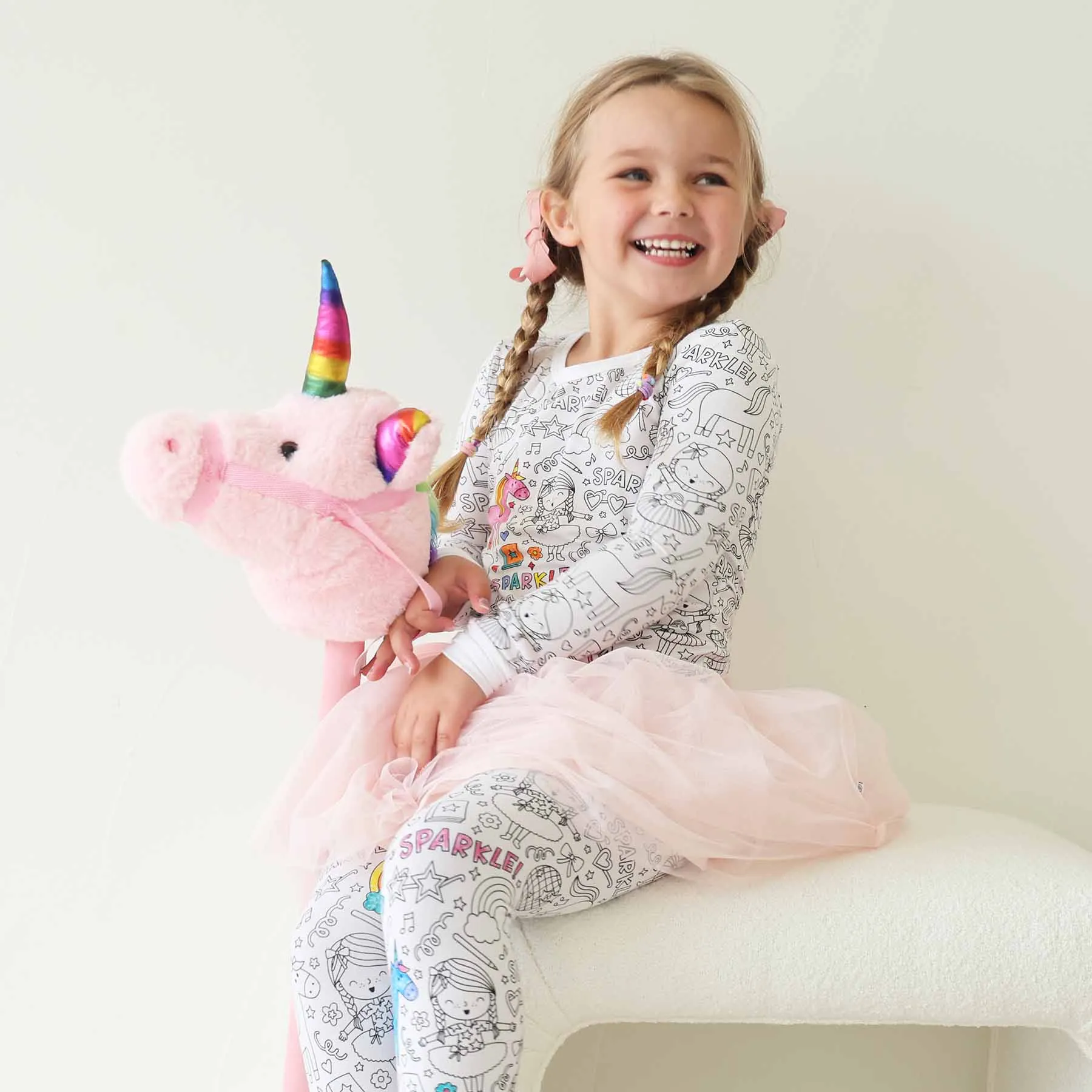 CL X Sparkella Colorable Pajama Two Piece Set