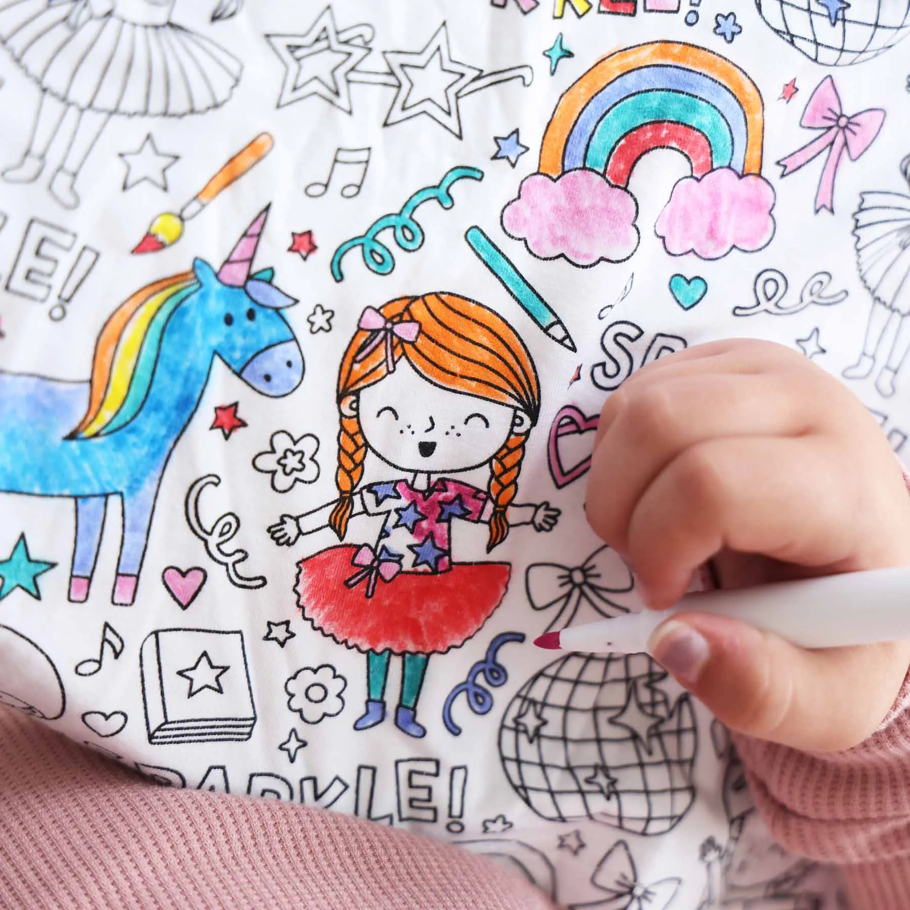 CL X Sparkella Colorable Pajama Two Piece Set