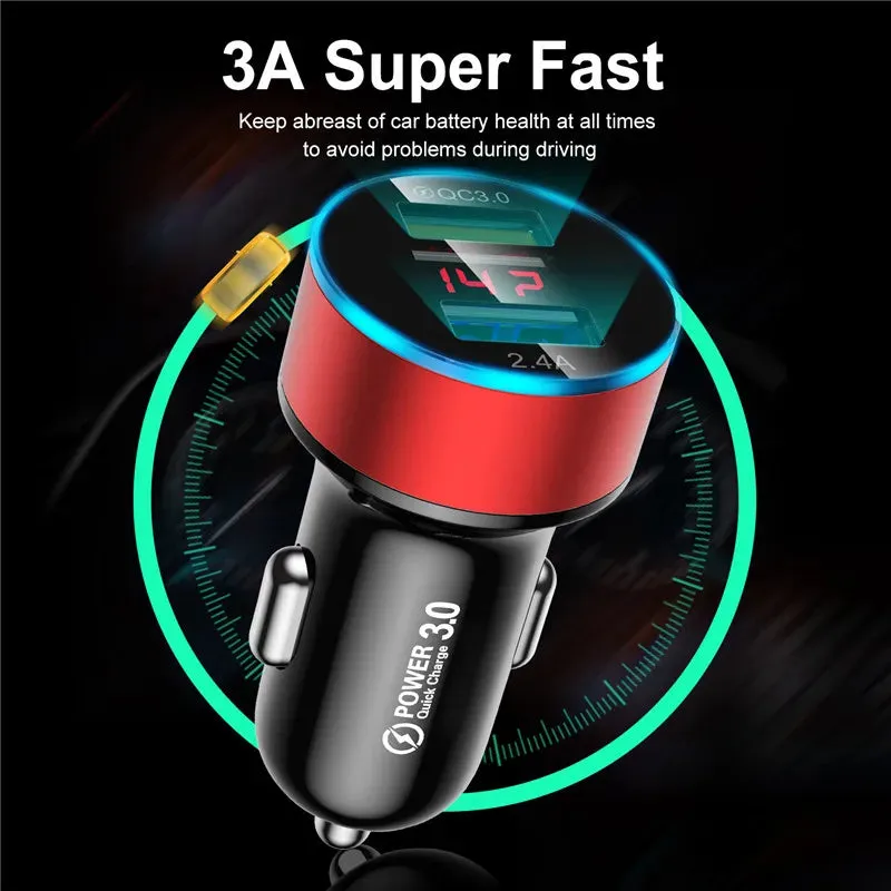 Compact 24v 3a Car Charger for Phones Tablets