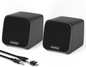 Computer Speakers,Computer Speakers for Desktop PC,Desktop Speakers,Small Computer Speakers USB Powered 3.5mm Aux Speaker for PC,Laptop,Tablet,Phone