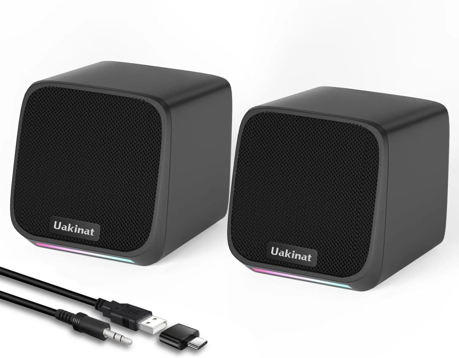 Computer Speakers,Computer Speakers for Desktop PC,Desktop Speakers,Small Computer Speakers USB Powered 3.5mm Aux Speaker for PC,Laptop,Tablet,Phone