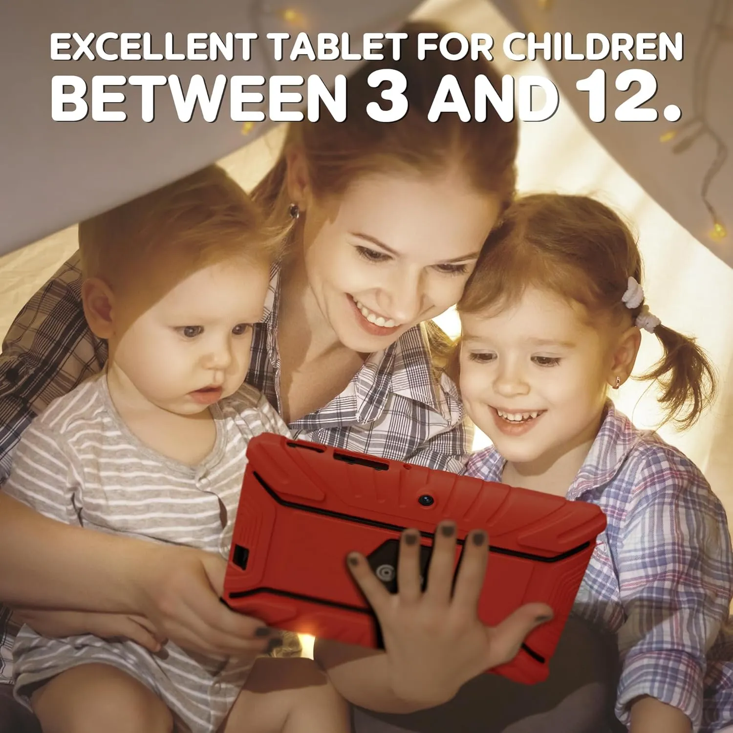 Contixo V8 7" Kids Tablet - 32GB Storage, Pre-Loaded Exclusive 50 Disney Storybooks (Value $200), Android, Parental Controls, Durable Kid-Proof Case - Red