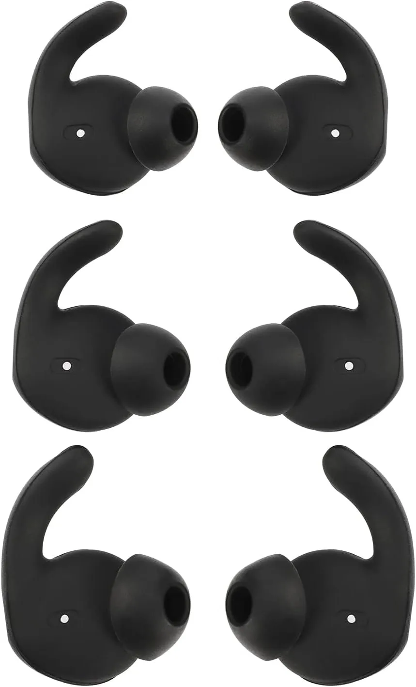 Create idea 3 Pairs Replacement Earbuds Ear Tips Silicone in Ear Earphones Noise Isolation Ear Tips Compatible with Huawei AM61 xSport Earphones Black S M L