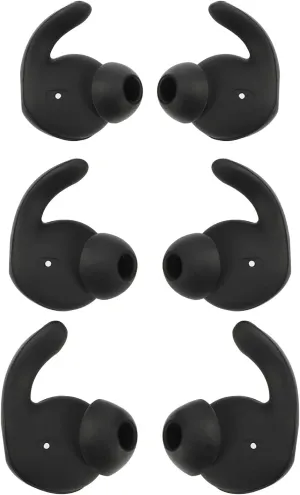 Create idea 3 Pairs Replacement Earbuds Ear Tips Silicone in Ear Earphones Noise Isolation Ear Tips Compatible with Huawei AM61 xSport Earphones Black S M L