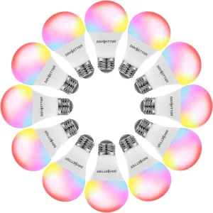 DAYBETTER Tuya Smart Light Bulbs, RGBCW WiFi Color Changing Led Bulbs Compatible with Alexa and Google Home Assistant, A19 E26 9W 800LM Multicolor Led Light Bulb, No Hub Required, Light Bulbs 12 Pack