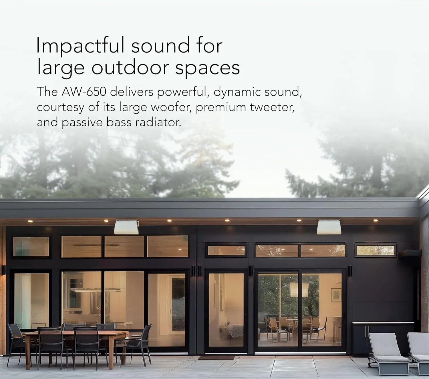 Definitive Technology Dymension AW-650 Outdoor Speaker (White, Pair), Two-Way Surface Mount Wired Speakers, 6.5" Woofer, 1 Tweeter, & 5x10 Passive Bass Radiator, IP66 All-Weather Outdoor Speakers