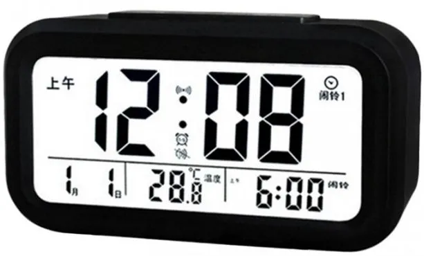 Desktop Smart Alarm Clock in Black