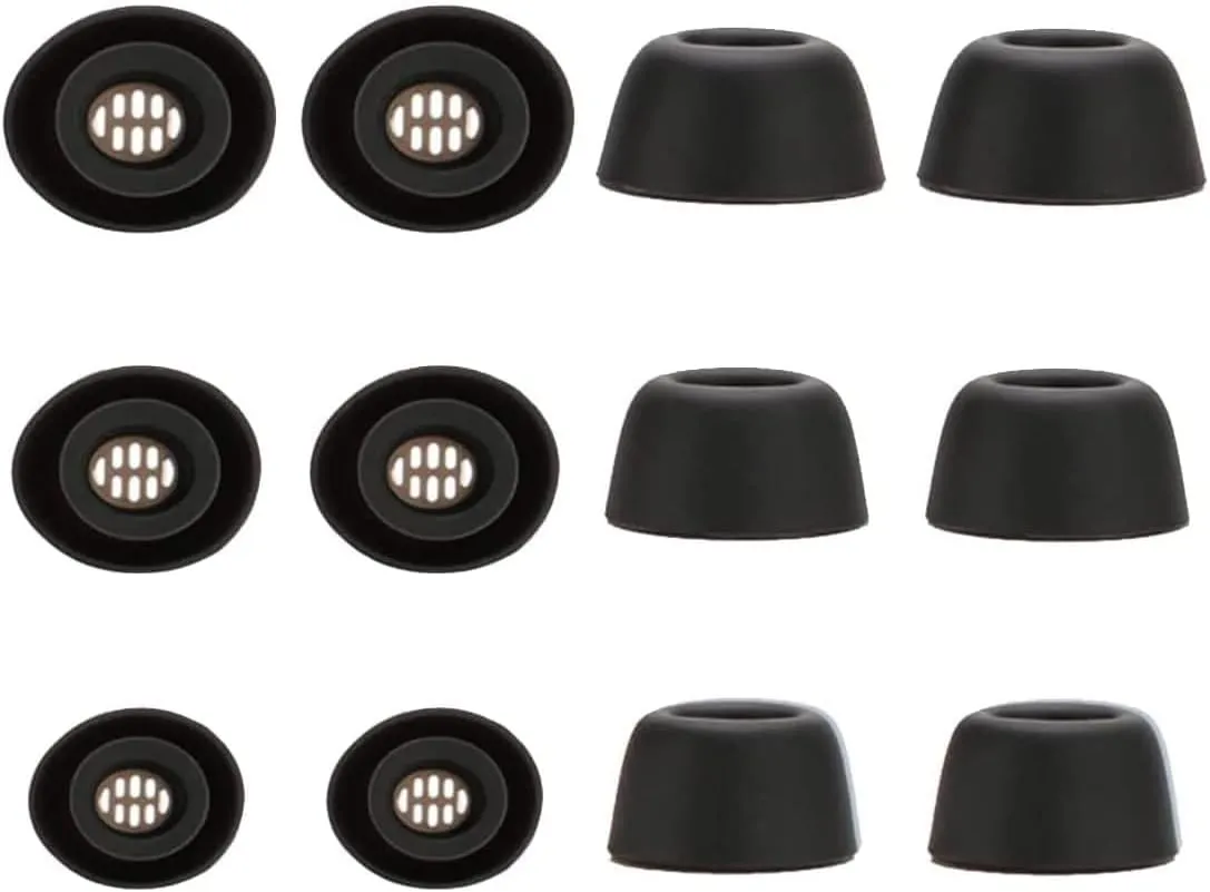 Eartips Compatible with Pixel Buds Pro Earbuds, 6 Pairs S/M/L Sizes Soft Silicone Replacement Ear Tips Eartips Earbuds Tips Compatible with Pixel Buds Pro, Black