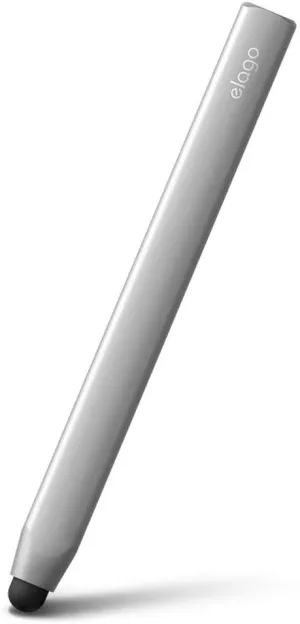 elago Premium Aluminum Stylus Pens Compatible with iPhone, iPad, Galaxy S series, Galaxy Tab, Kindle Fire for All Touch Screen Tablets/Cell Phones (Silver)