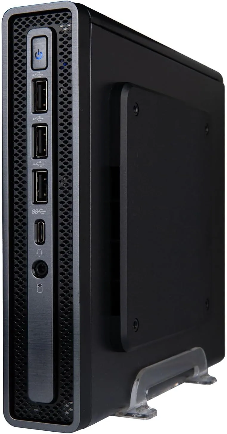 Envision M1 Mini Desktop (3.3-4.3GHz 65W CPU (Beats Ryzen 7 5800H), 16GB RAM, 512GB SSD, H610T mobo, WiFi 6, W11 Pro, Type-C, HDMI, VESA Mount - Small 1L Micro Computer w/Accessories