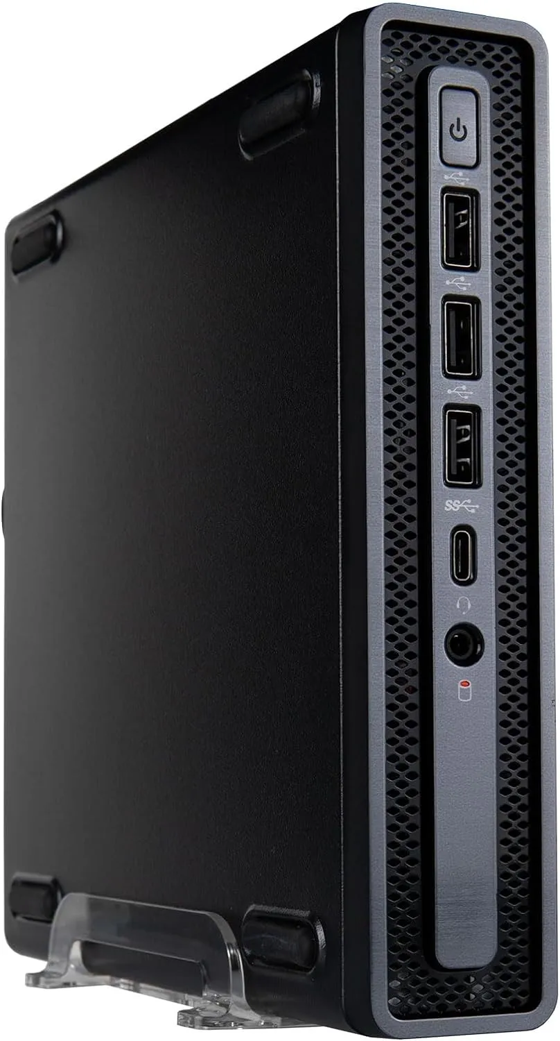Envision M1 Mini Desktop (3.3-4.3GHz 65W CPU (Beats Ryzen 7 5800H), 16GB RAM, 512GB SSD, H610T mobo, WiFi 6, W11 Pro, Type-C, HDMI, VESA Mount - Small 1L Micro Computer w/Accessories