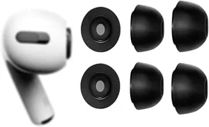 Foam Ear Tips Compatible with AirPods Pro, 3 Pairs S/M/L Sizes Fit in Charging Case Soft Memory Foam Earbuds Tips Replacement Eartips Foam, Compatible with AirPods Pro, 3 Pairs, Black SML