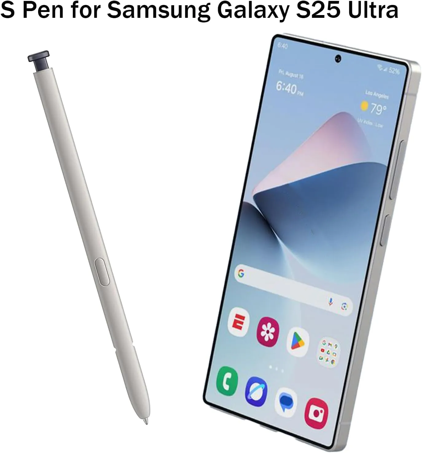 Galaxy S25 Ultra S Pen for Samsung Galaxy S25 Ultra Stylus Pen, Galaxy S25 Ultra Pen Replacement for Samsung Galaxy S25 Ultra 5G, US Version, EJ-PS938BBEGUJ, Black