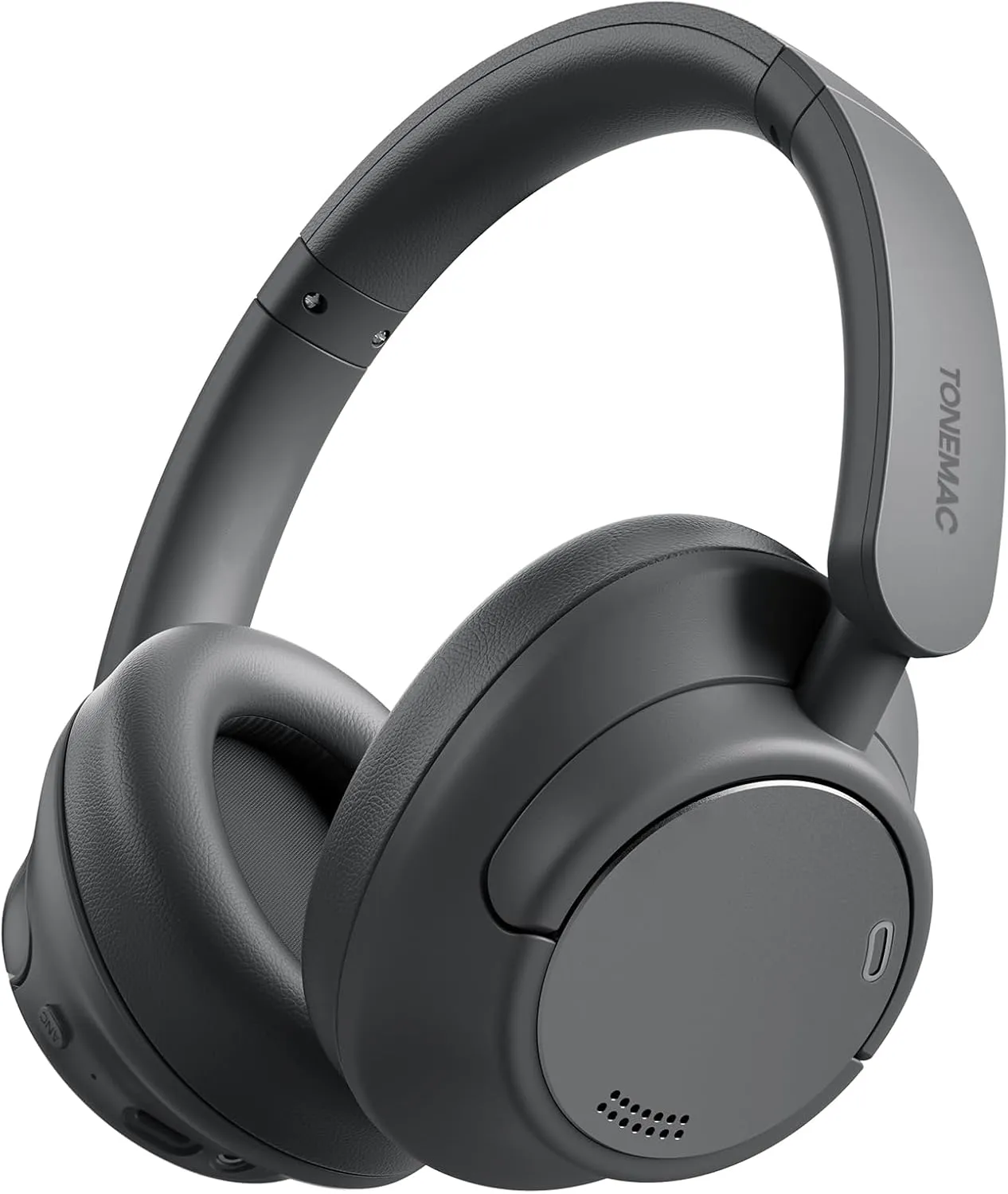 H7Pro Bluetooth Headphones with -45dB Hybrid Active Noise Cancelling, 80H Playtime Wireless Over-Ear Headphones, Immersive Deep Bass Stereo, 4-Mic ENC Clear Calls, Personalized Comfort, Black