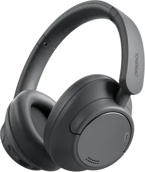H7Pro Bluetooth Headphones with -45dB Hybrid Active Noise Cancelling, 80H Playtime Wireless Over-Ear Headphones, Immersive Deep Bass Stereo, 4-Mic ENC Clear Calls, Personalized Comfort, Black