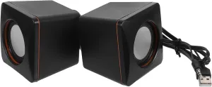 HOMSFOU 1 Pair Portable Speaker Computer Speakers for Music Speaker Desk Stand Portable USB Speaker Mini USB Computer Speaker USB Powered Speaker Music Player Laptop Small Speakers Abs