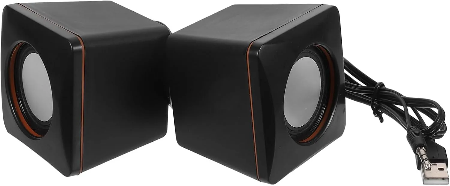HOMSFOU 1 Pair Portable Speaker Computer Speakers for Music Speaker Desk Stand Portable USB Speaker Mini USB Computer Speaker USB Powered Speaker Music Player Laptop Small Speakers Abs