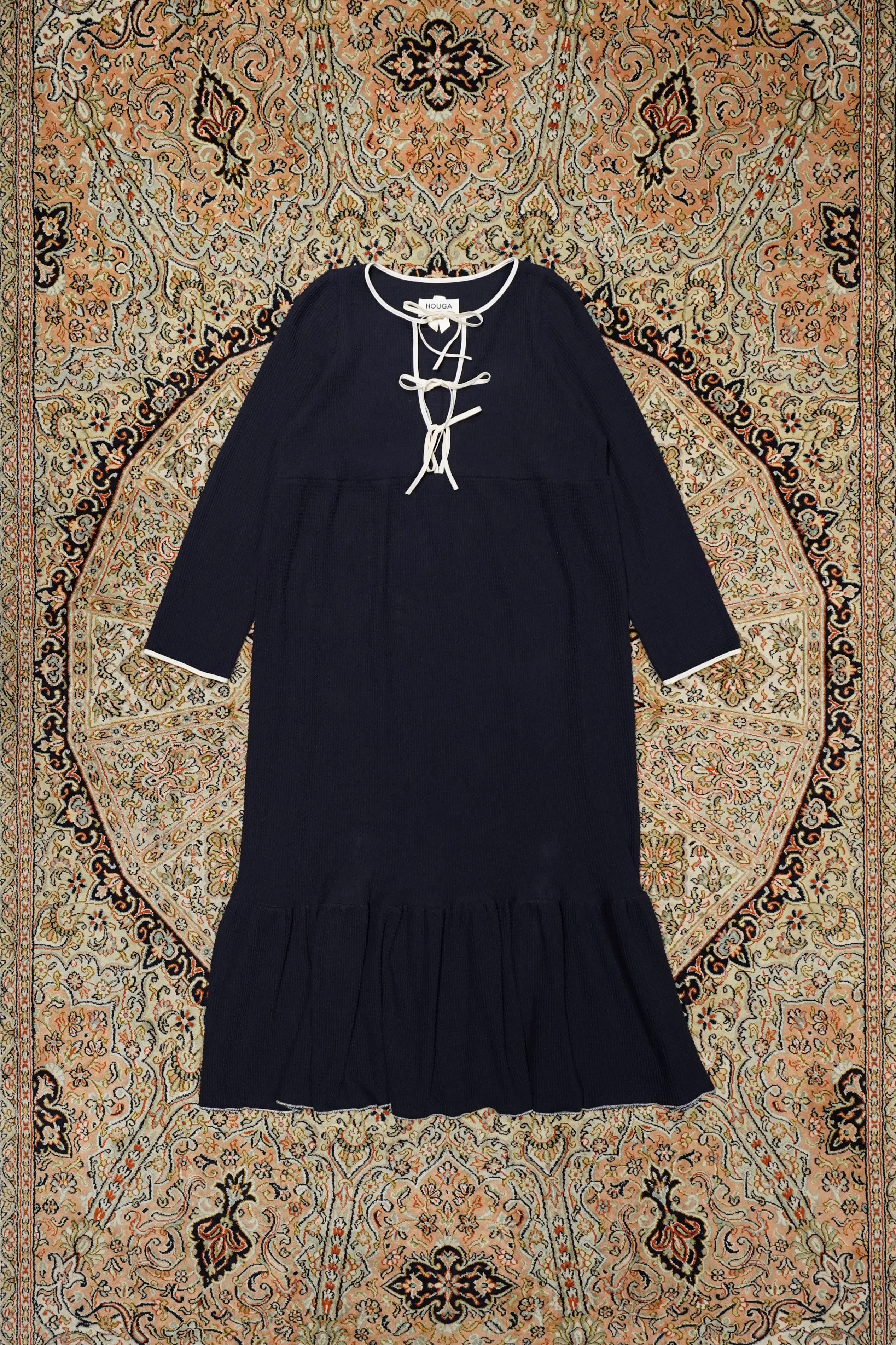 HOUGA drawing dress(navy)