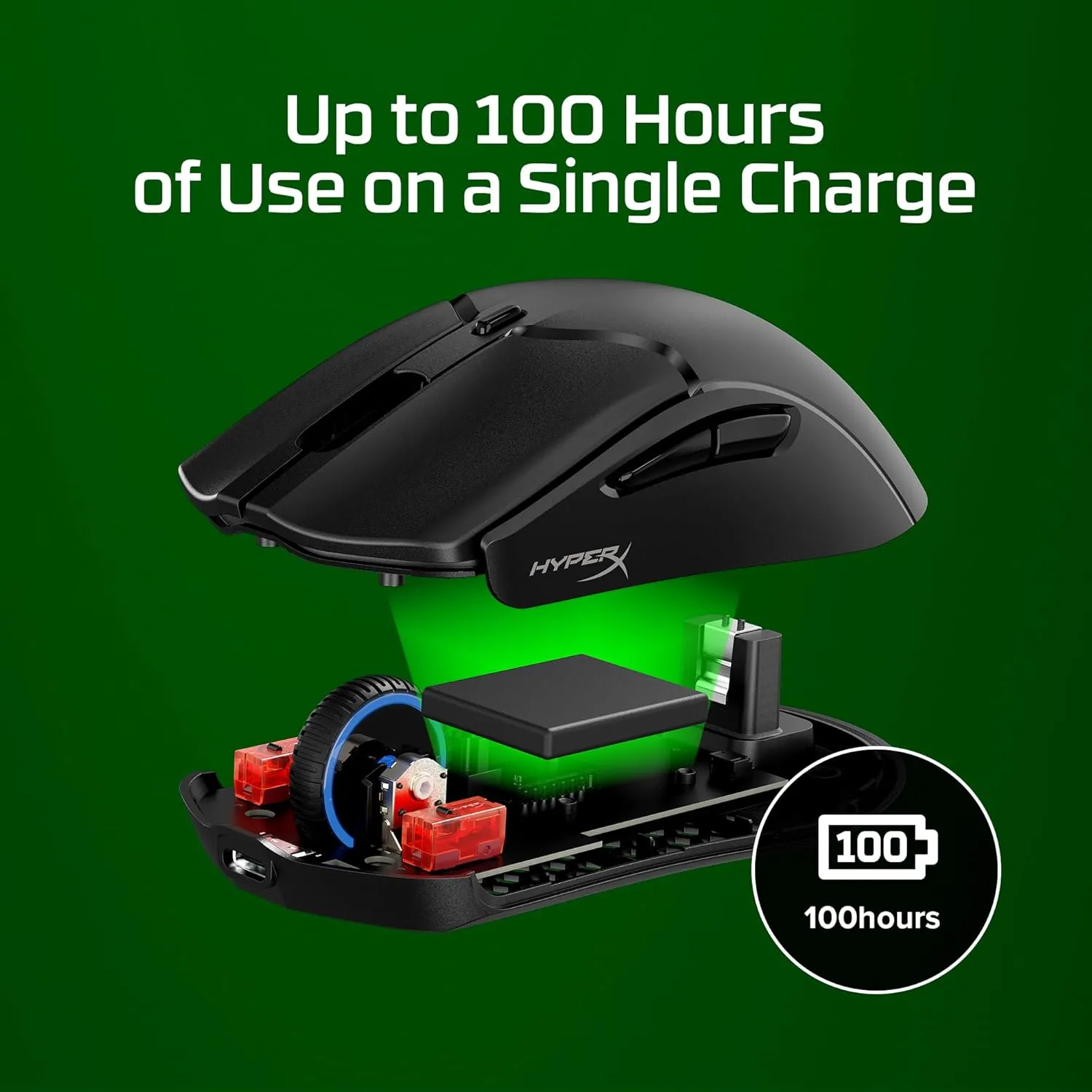 HyperX Pulsefire Haste 2 Mini  Wireless Gaming Mouse for PC Compact Lightweight Bluetooth 2.4GHz Black