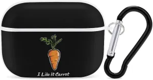 I Like It Carrot Earbud Case Bluetooth Headphone Case Full Protective Case with Keychain Compatible with Airpods Pro White-Style