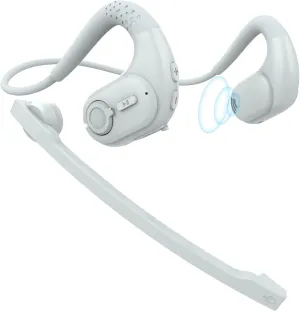 iDIGMALL Bluetooth 5.3 Headset Wireless Eabuds w/Noise Canceling Removable Boom Microphone for Phone PC Laptop, Open Ear Headphone for Office Meeting Home Work Running, Ultra-Light & Comfort, 12H
