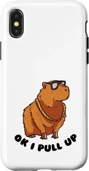 iPhone X/XS Ok I Pull Up Funny Cool Capybara With Glasses Dank Meme Case