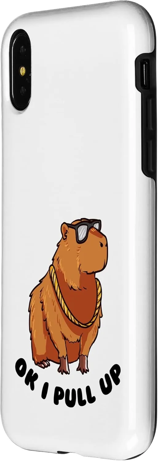 iPhone X/XS Ok I Pull Up Funny Cool Capybara With Glasses Dank Meme Case