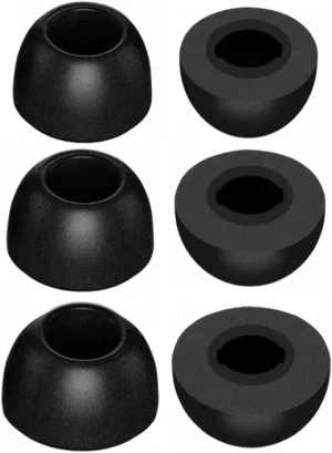 JNSA Replacement Memory Foam Ear Tips Noise Canceling Foam Eartips Ear Plug Ear Tip Gels Compatible with Soundcore Sport X10 /Liberty 3 Pro/Life P3i, [Fit in Case],3 Pairs,for Sound core,Black