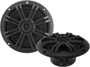 KICKER Black OEM Replacement Marine 6.5" 4 Ohm Coaxial Speakers