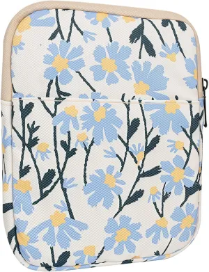 Kindle Case, 6-7 inch Nylon Protective Cover, Travel Carrying Bag for Paperwhite 2021, Fire 7 2022, Kindle Oasis (Small Daisy)