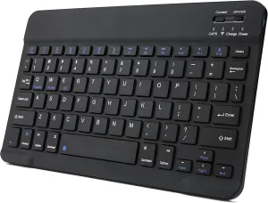 KUNSI Bluetooth Keyboard for iPad, Rechargeable Slim Portable Wireless Keyboard for iPad Tablets, Compatible for All iOS/Windows/Android System Devices