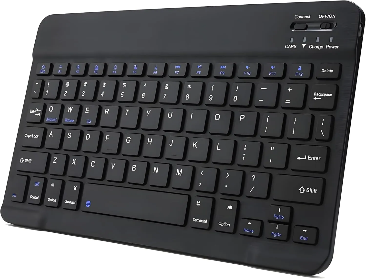 KUNSI Bluetooth Keyboard for iPad, Rechargeable Slim Portable Wireless Keyboard for iPad Tablets, Compatible for All iOS/Windows/Android System Devices