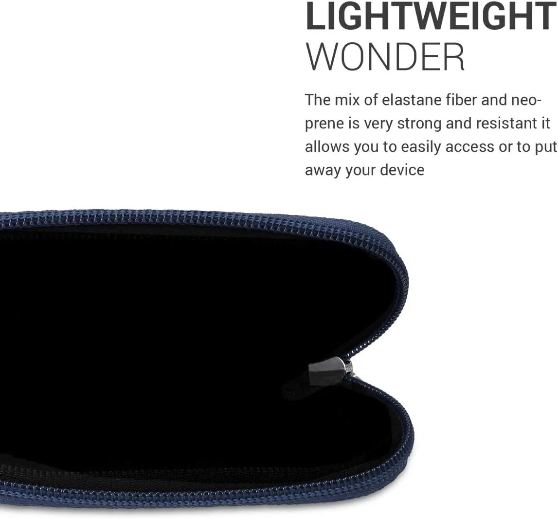 kwmobile Neoprene Case Compatible with Apple Magic Mouse 1/2 - Case for Mouse Soft Pouch Carry Bag - Dark Blue
