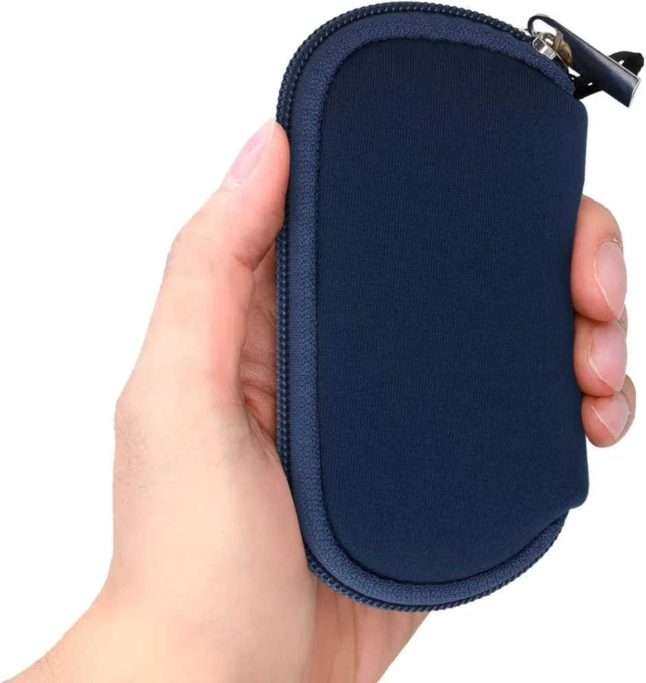 kwmobile Neoprene Case Compatible with Apple Magic Mouse 1/2 - Case for Mouse Soft Pouch Carry Bag - Dark Blue
