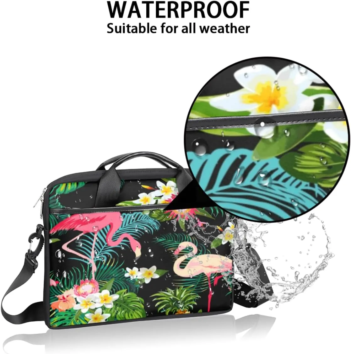 Laptop Bag Case Shoulder Messenger Carrying Bag 13 14 15 Inch Waterproof Computer Sleeve Cover