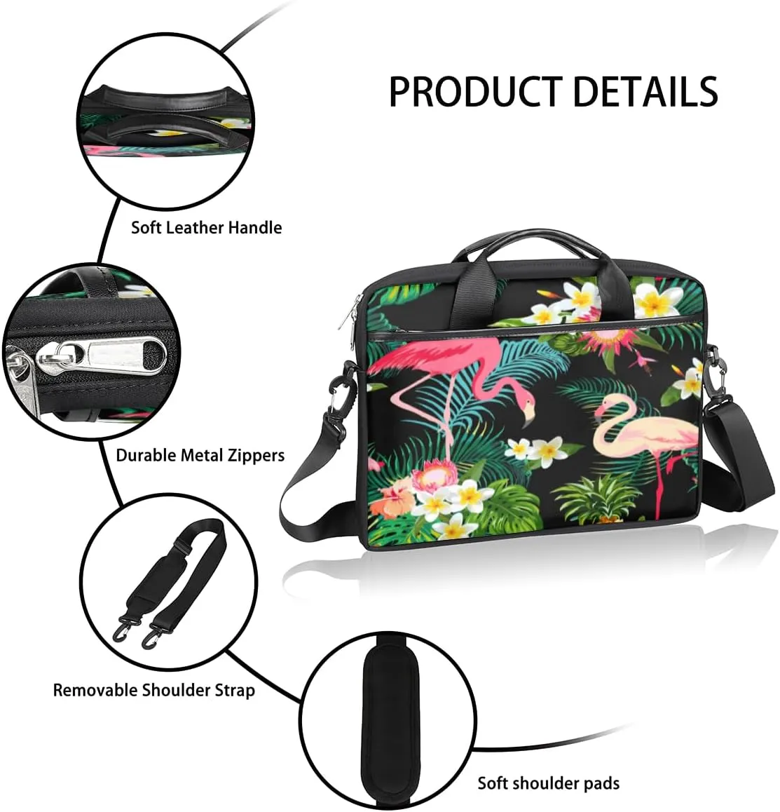 Laptop Bag Case Shoulder Messenger Carrying Bag 13 14 15 Inch Waterproof Computer Sleeve Cover