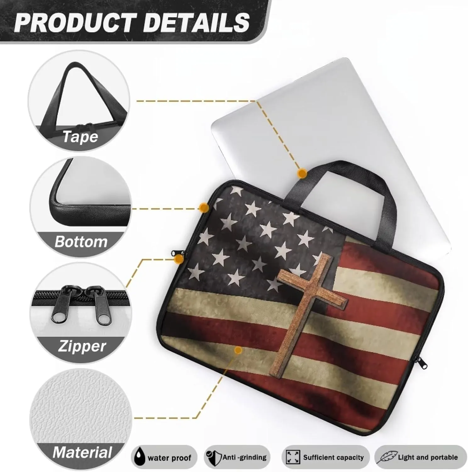 Laptop Carrying Case Portable Computer Bag Shockproof Protective Laptop Briefcase Laptop Sleeves with Top Handle