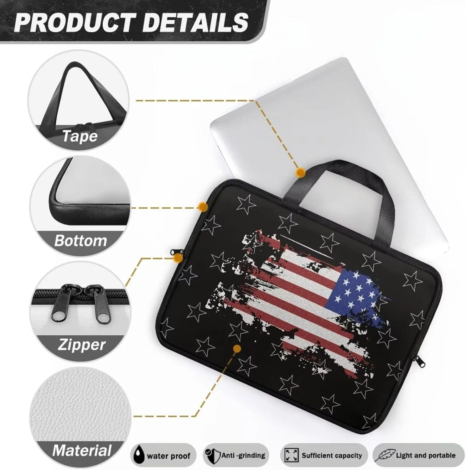 Laptop Carrying Case Portable Computer Bag Shockproof Protective Laptop Briefcase Laptop Sleeves with Top Handle