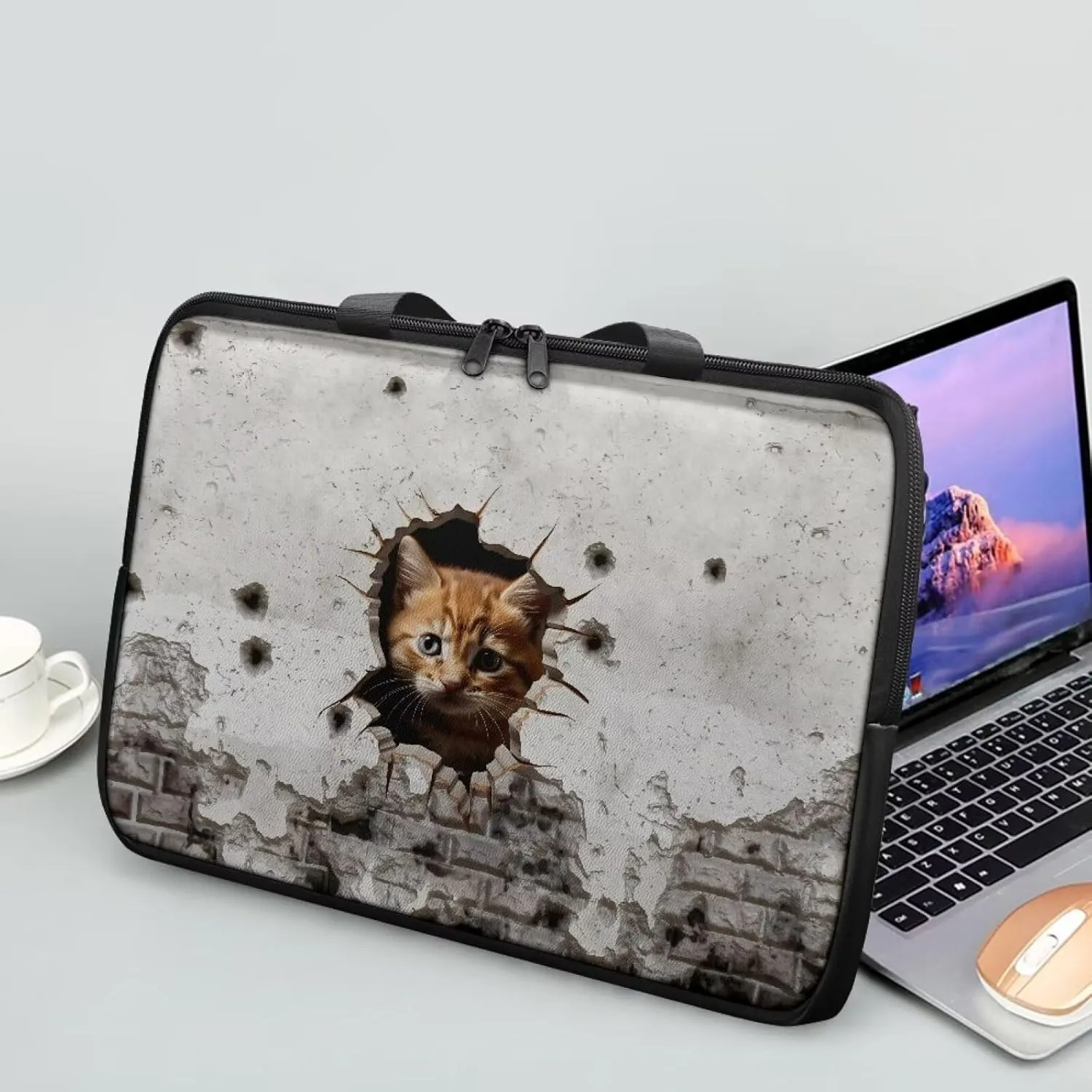 Laptop Sleeve Case Travel Laptop Bag with Handle Shockproof Carrying Briefcase Fashion Print Tablet Bag