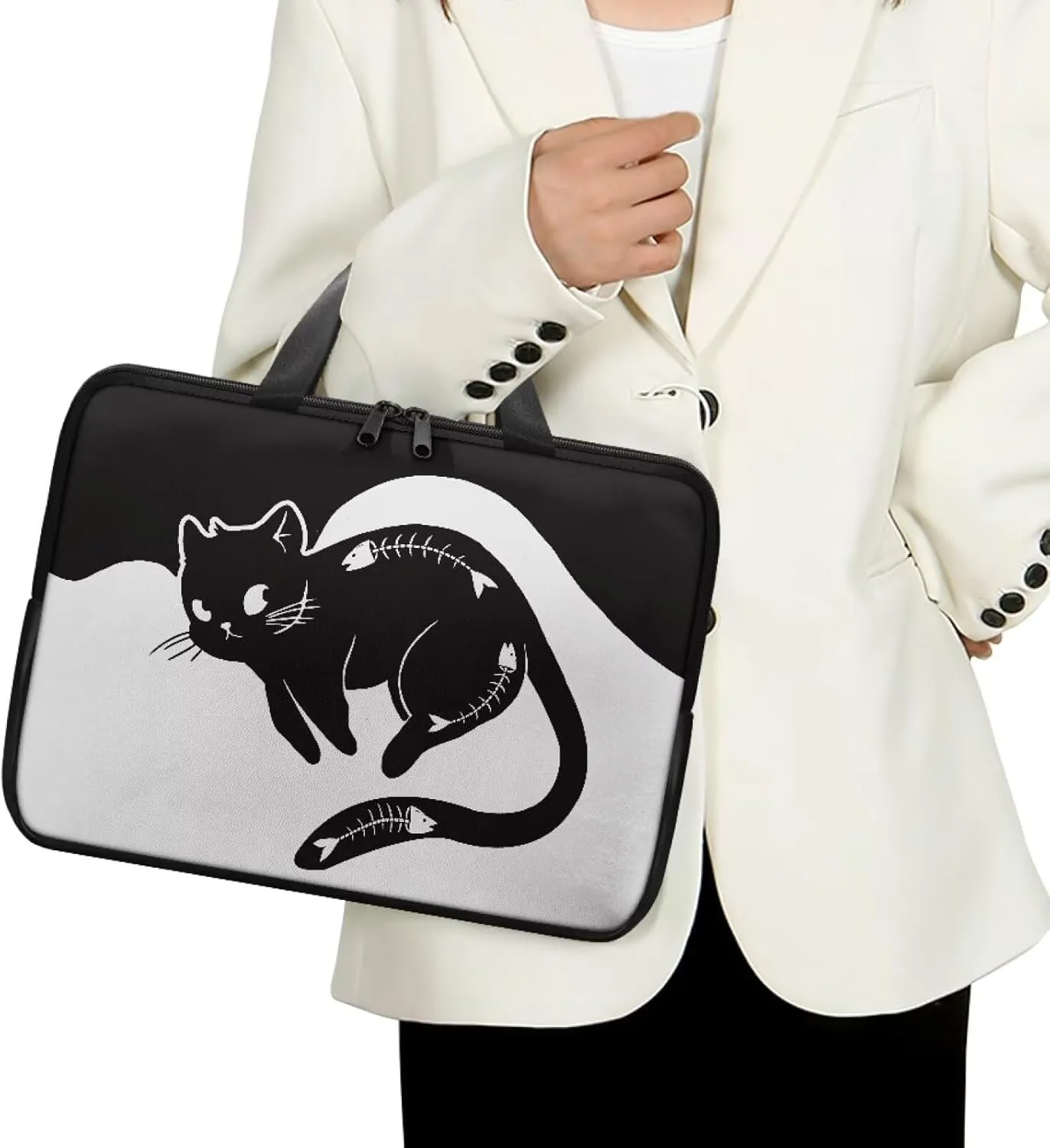Laptop Sleeve Case Travel Laptop Bag with Handle Shockproof Carrying Briefcase Fashion Print Tablet Bag