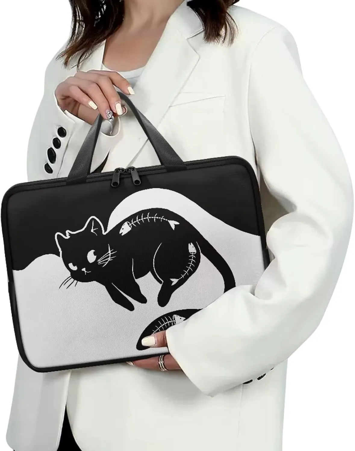 Laptop Sleeve Case Travel Laptop Bag with Handle Shockproof Carrying Briefcase Fashion Print Tablet Bag