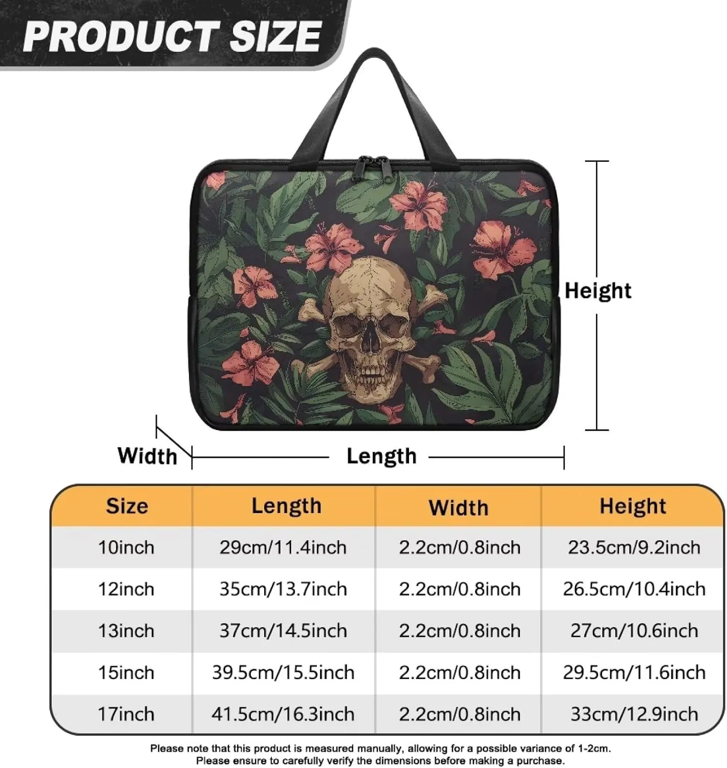 Laptop Sleeve Case Travel Laptop Bag with Handle Shockproof Carrying Briefcase Fashion Print Tablet Bag