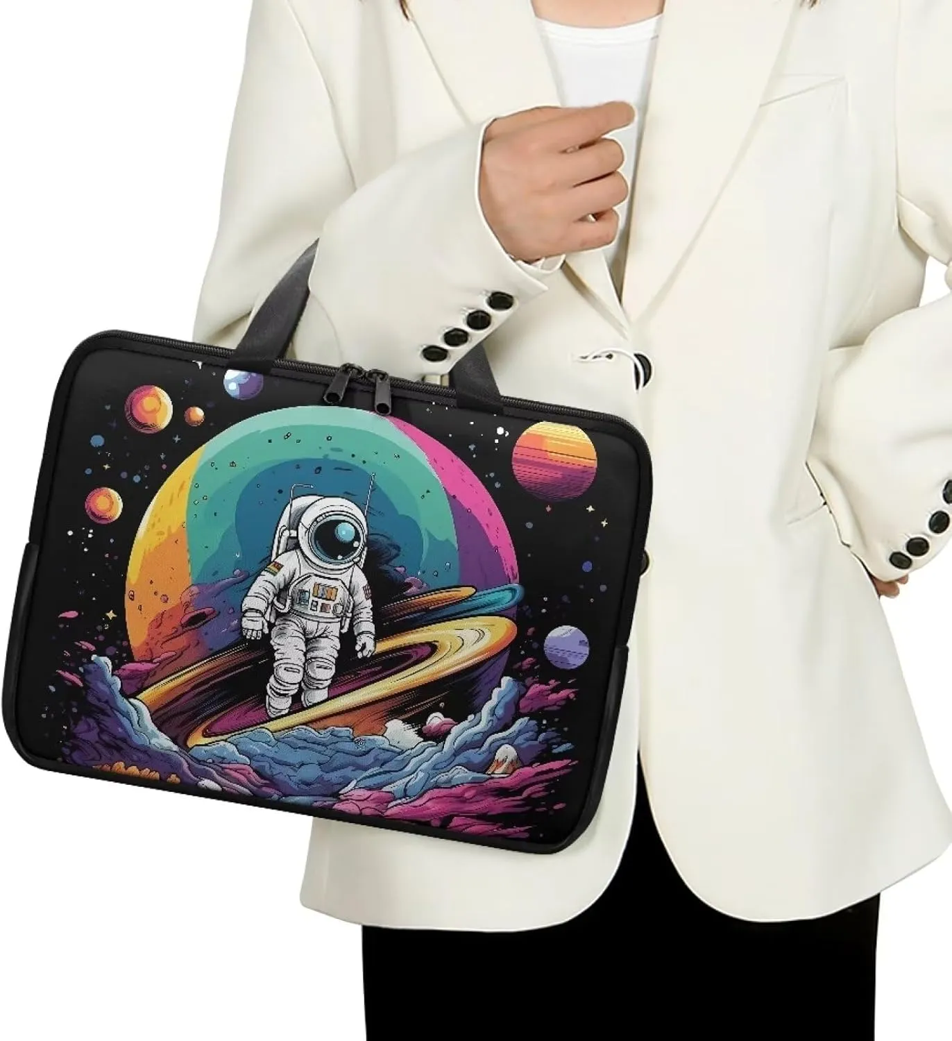 Laptop Sleeve Case Travel Laptop Bag with Handle Shockproof Carrying Briefcase Fashion Print Tablet Bag