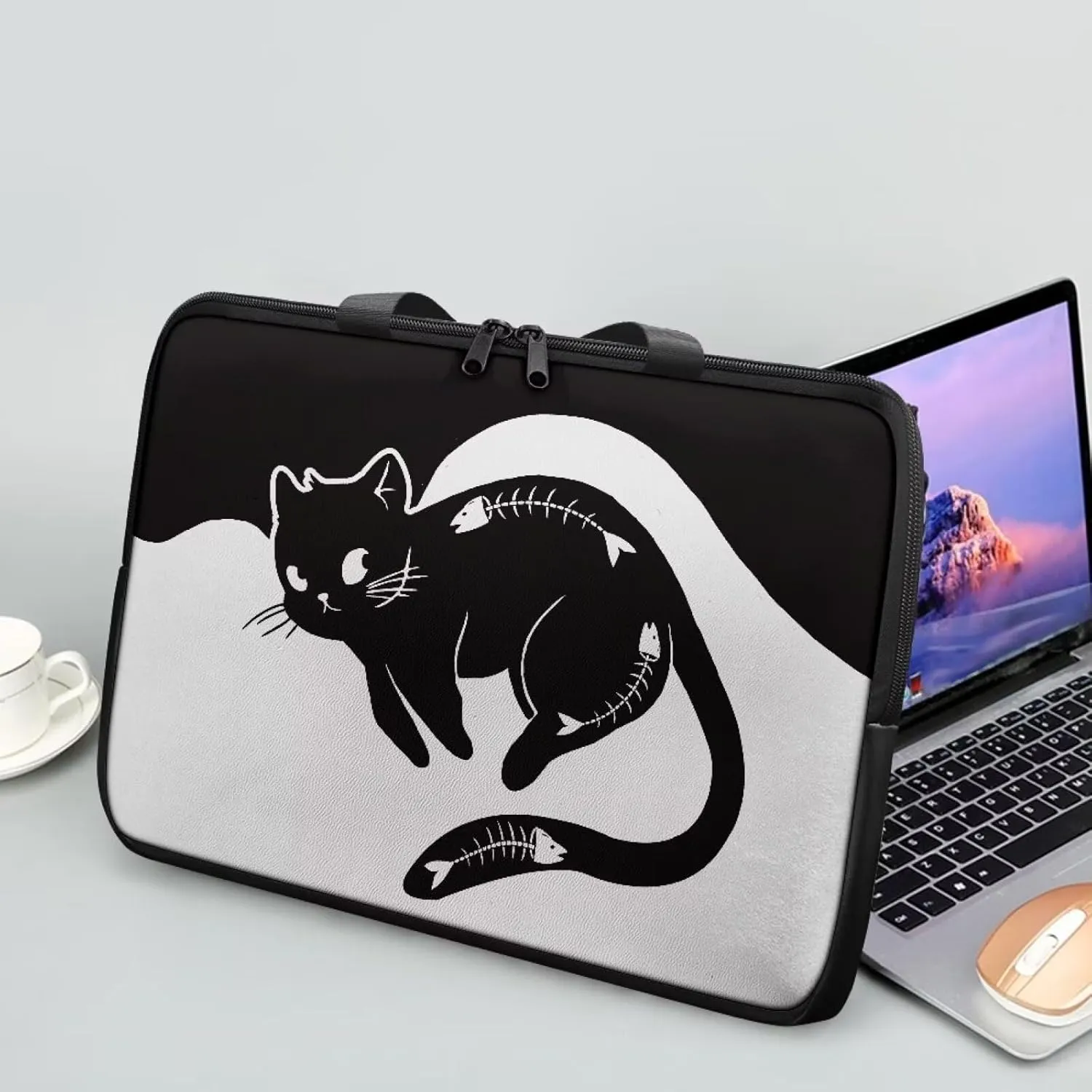 Laptop Sleeve Case Travel Laptop Bag with Handle Shockproof Carrying Briefcase Fashion Print Tablet Bag