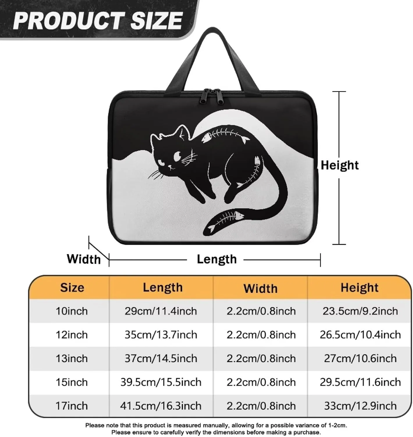 Laptop Sleeve Case Travel Laptop Bag with Handle Shockproof Carrying Briefcase Fashion Print Tablet Bag